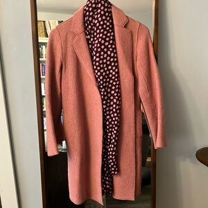 Boden Sally Coat “antique rose” pink boiled wool size 2R
